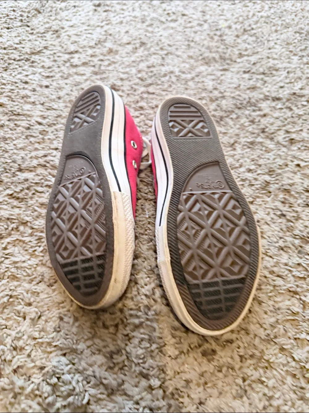 Converse Kids Low-Top Canvas Sneakers in Pink and White